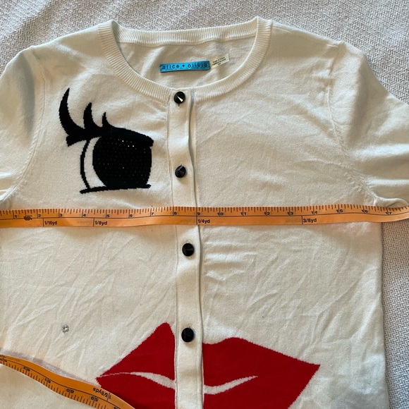 Alice + Olivia Graphic Art Sweater S/P - Picture 9 of 16